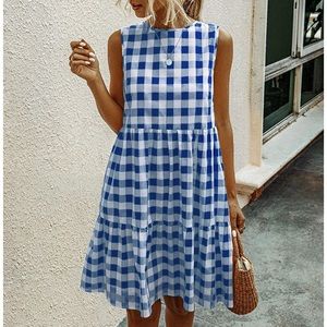 Plaid babydoll dress